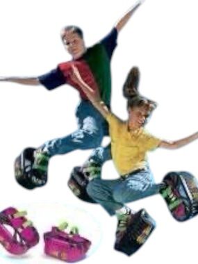 Vintage 90s MOON SHOES black Anti-Gravity Trampoline Toy Platform Shoes